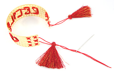 bracelet ajour&eacute; pr&eacute;nom tiss&eacute; 06