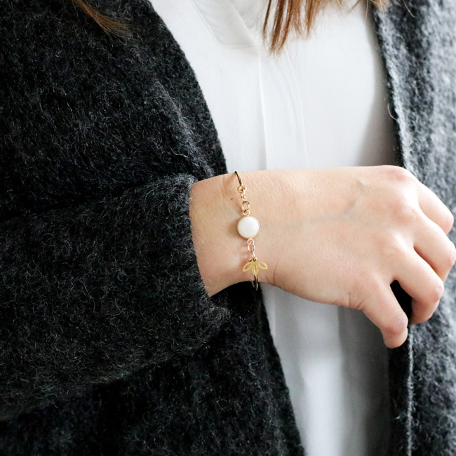 Bracelet Gold Filled et pierre de lune