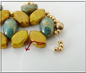 Bracciale Faustine con perle di vetro di Puca® - Francia : Tappa 12