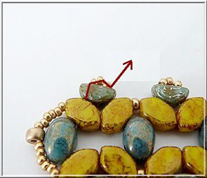 Bracciale Faustine con perle di vetro di Puca® - Francia : Tappa 14