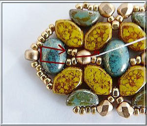 Bracciale Faustine con perle di vetro di Puca® - Francia : Tappa 19