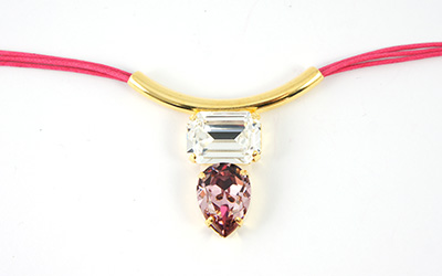 collana pendente Multi-fila PureCrystal 04b Collier Multi-rang pendentif PureCrystal 04b