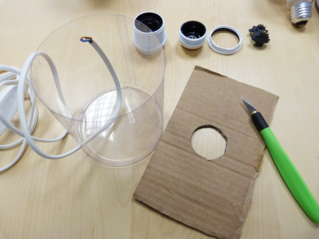 Lampada concreto creativo fai da te : Tappa 1