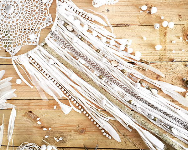 Acchiappasogni facile fai da te, centrino all'uncinetto con frange di pizzo e jersey : Tappa 3 Acchiappasogni facile fai da te, centrino all'uncinetto con frange di pizzo e jersey : Tappa 3