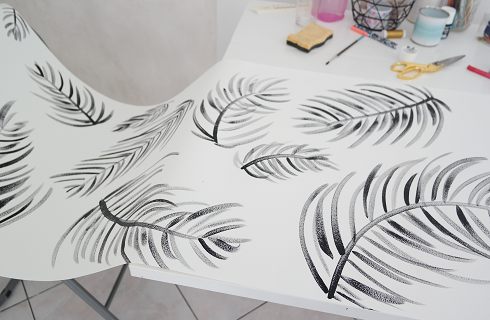 DIY facile idee ds&eacute;coration d'int&eacute;rieur tapisserie peinture deco Pebeo