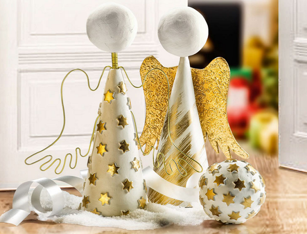 Decorazione natalizia fai da te pasta d'angelo FIMO Air