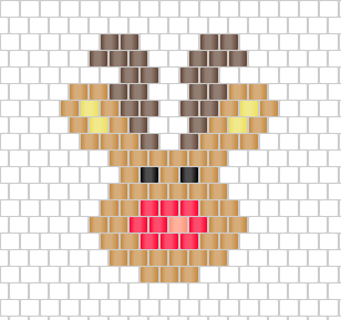 Schema Schema a punto metallico della renna di Natale Rudolph