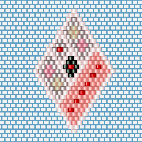 Orecchini realizzati con la tecnica del brick stitch utilizzando PureCrystal Crystal Mini Mesh : Tappa 1 Orecchini realizzati con la tecnica del brick stitch utilizzando PureCrystal Crystal Mini Mesh : Tappa 1