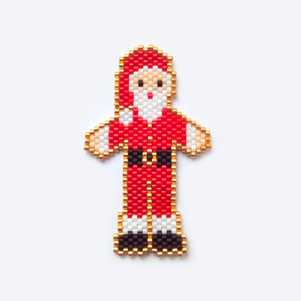 Kit Punto Croce Luca-S Babbo Natale Con Albero - Motivo 25x32 Cm, Tessuto AIDA 16ct, Fili Di Cotone, 57 Colori