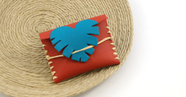 Pochette in pelle effetto Fimo Pochette in pelle effetto Fimo