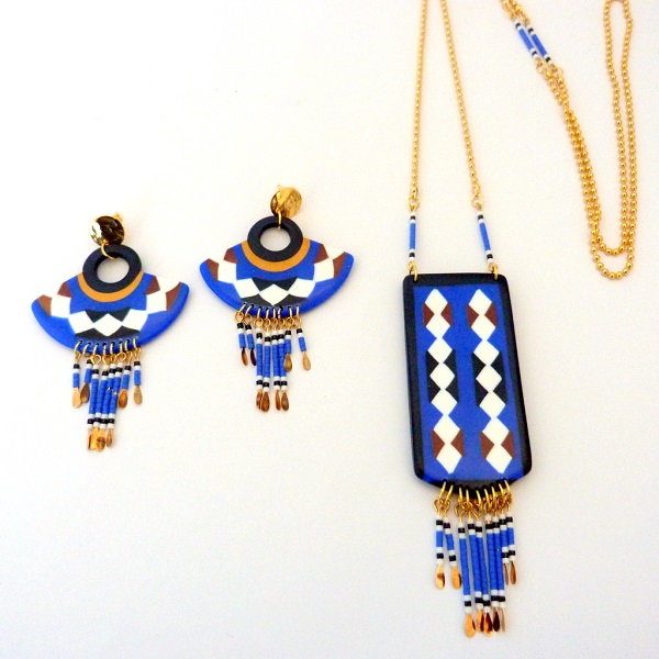 etnica pasta sintetica ornamento e Miyuki Delicas