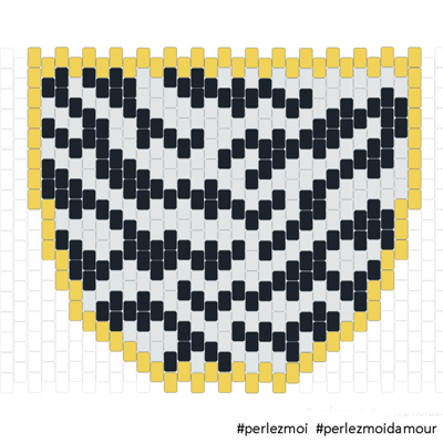 Collana Animal motivo zebra con tessitura di perle Miyuki : Tappa 1