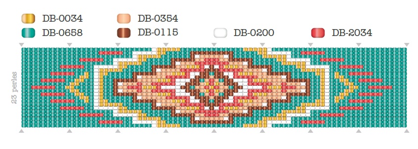 Bracciale Navajo perline Bracelet navajo tissage de perles