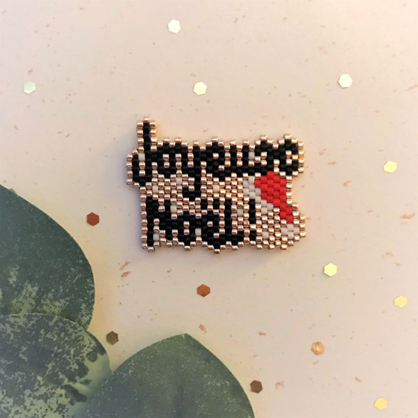 Schema Spilla Joyeux Noël in punto mattone di MamZelle Lulu