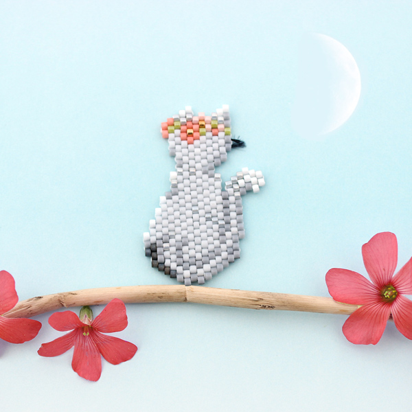 perla tessere di nuovo gatto Miyuki Brick Stitch