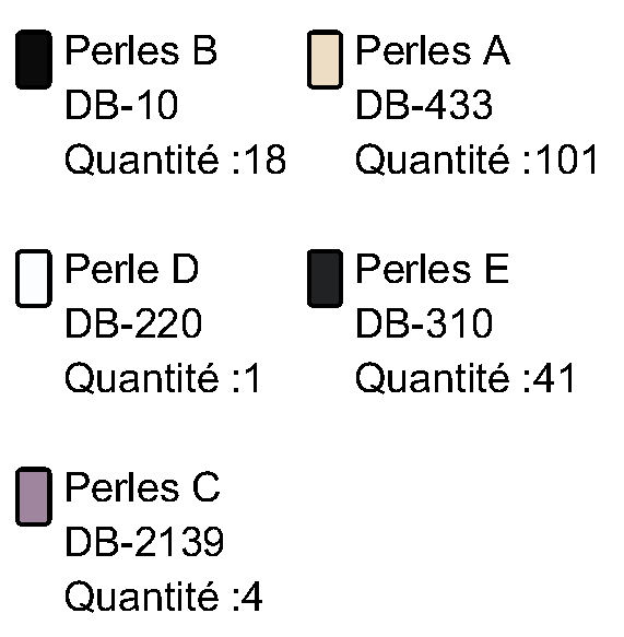 Chat noir sur Croissant de Lune tissage Brick Stitch en perles Miyuki par Liliazalée palette