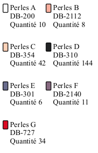 Vampire tissage Brick Stitch en perles Miyuki par MamZelle Lulu palette