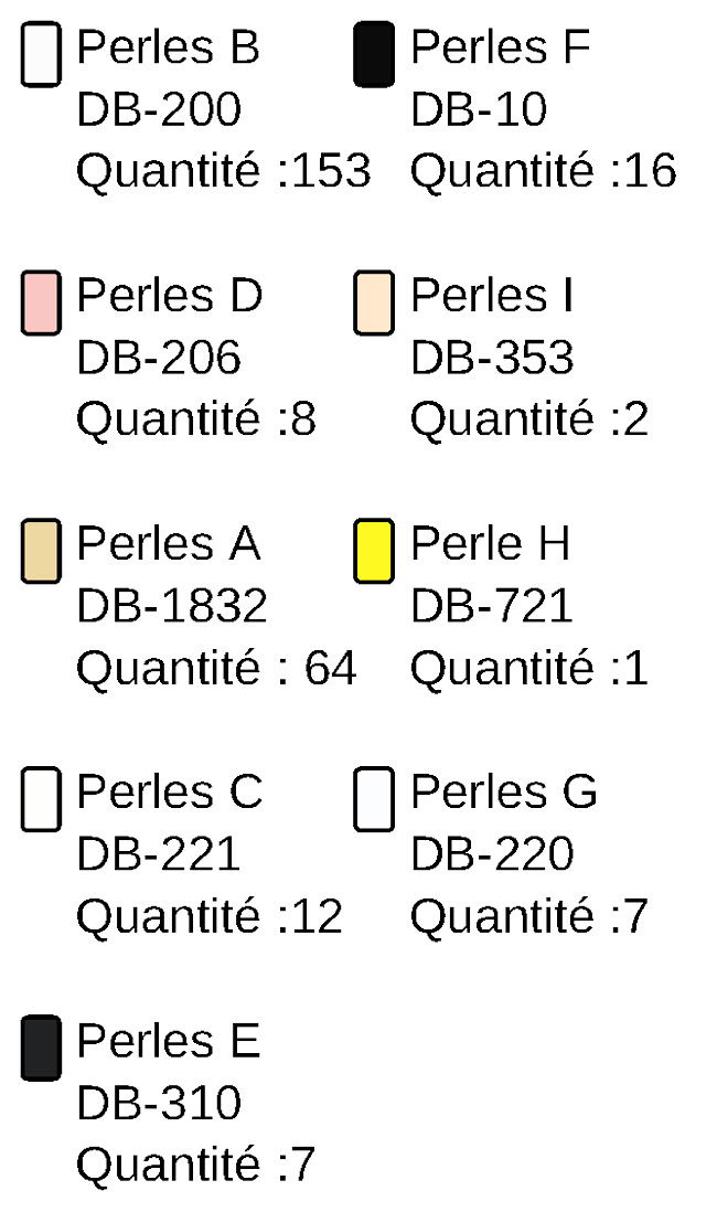 Fantôme à la lanterne tissage Brick Stitch en perles Miyuki par Liliazalée palette Fantôme à la lanterne tissage Brick Stitch en perles Miyuki par Liliazalée palette
