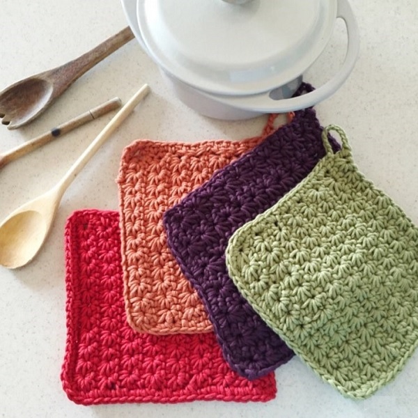 Presina crochet centro stella con cotone filo DMC Natura XL Presina crochet centro stella con cotone filo DMC Natura XL