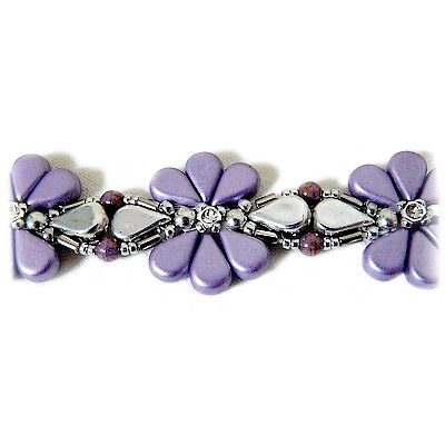 Bracciale Connie in Perle di Vetro Amos®, Bugles Miyuki e PureCrystal Crystal Mesh Bracciale Connie in Perle di Vetro Amos®, Bugles Miyuki e PureCrystal Crystal Mesh