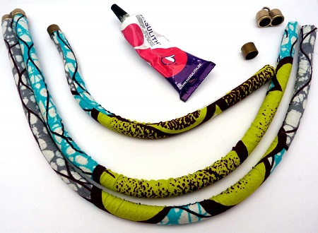 Collana in tessuto wax e conchiglie : Tappa 3
