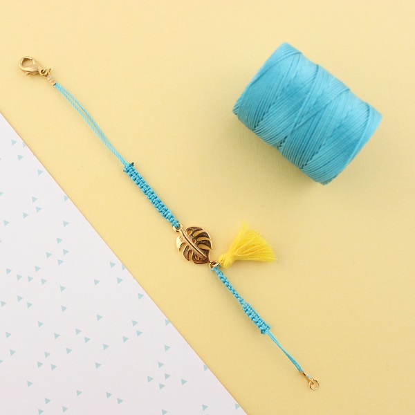 interstrato Bracciale filodendro nodoso macramè