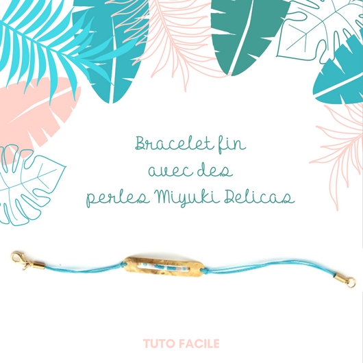 fine cinghia con perline distanziatori e rettangolo aureo Miyuki Delicas fine cinghia con perline distanziatori e rettangolo aureo Miyuki Delicas