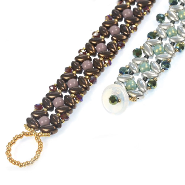 Schema Creare un bracciale con perle di vetro duo Iris Iris