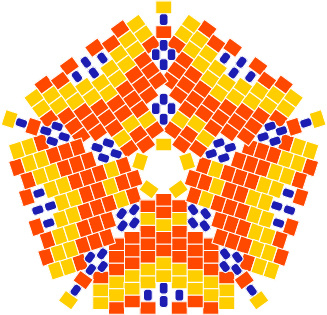 Schema perline 3D Ball collana Miyuki e nappa