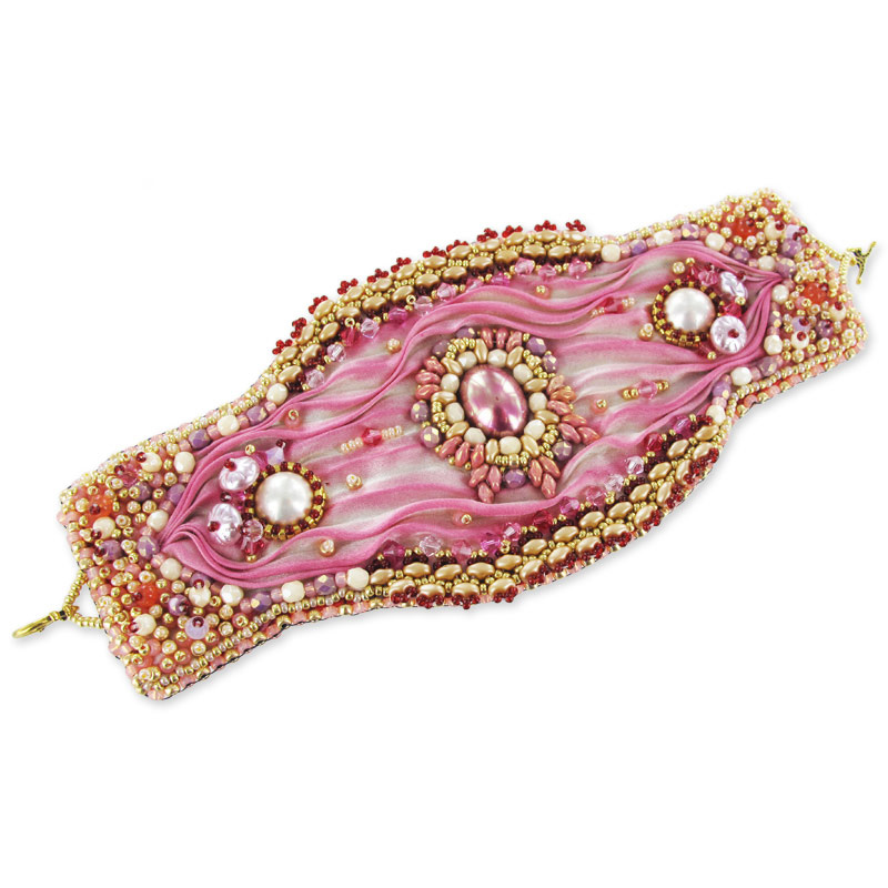 Braccialetto Shibori con ricamo di perle Miyuki e Superduo Braccialetto Shibori con ricamo di perle Miyuki e Superduo