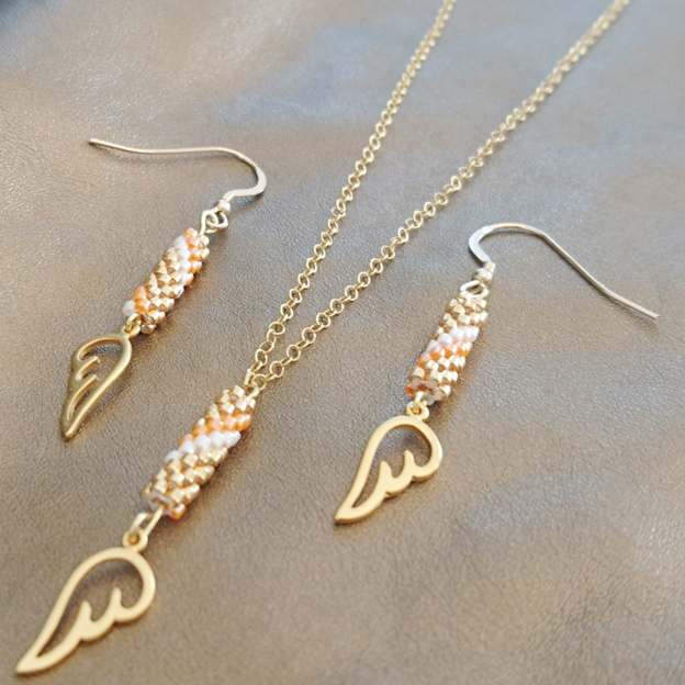 Schema Come rendere Miyuki perline gioielli tessuti brickstitch tubolare?