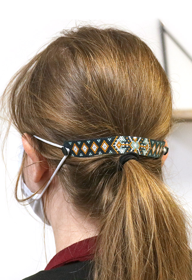 Cravatta maschera tessitura di perle di peyote strane Miyuki delicas