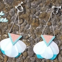 boucles d'oreilles clips pendantes