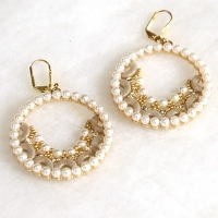 boucles d'oreilles dormeuses perles