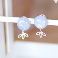 boucles d'oreilles clips bleues
