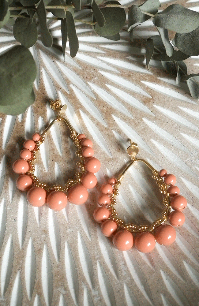 Pinterest- Orecchini pendenti con perle rotonde PureCrystal Miyuki 11