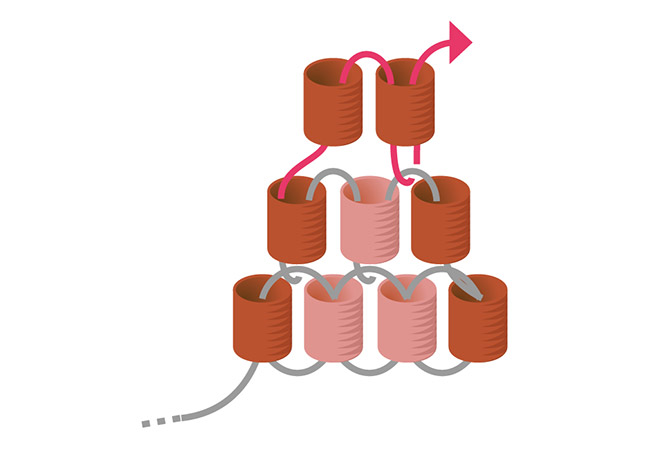 Orecchini mini pompon tessitura Miyuki passaggio 5