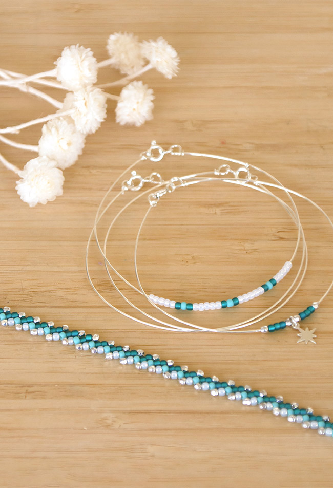 Schema Bracciale intrecciato a filo singolo di San Pietroburgo con aste in argento 925