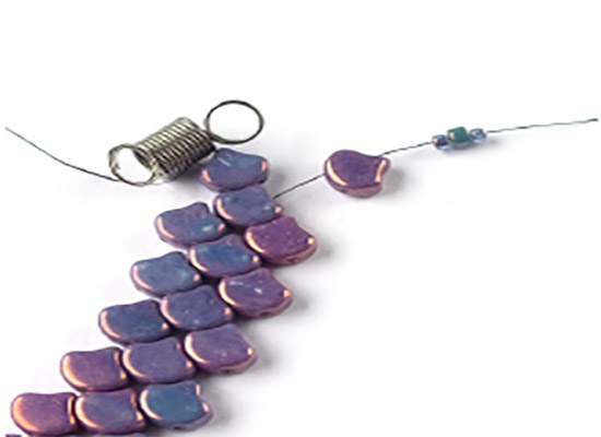 bracciale imitazione etape4 perle di vetro serpente Ginko