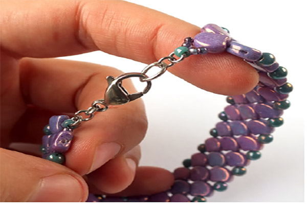 passo 9 braccialetto imitazione perle di vetro serpente Ginko