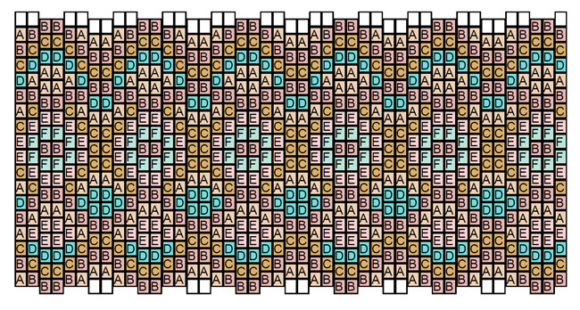 bracciale bangle diagramma in terracotta