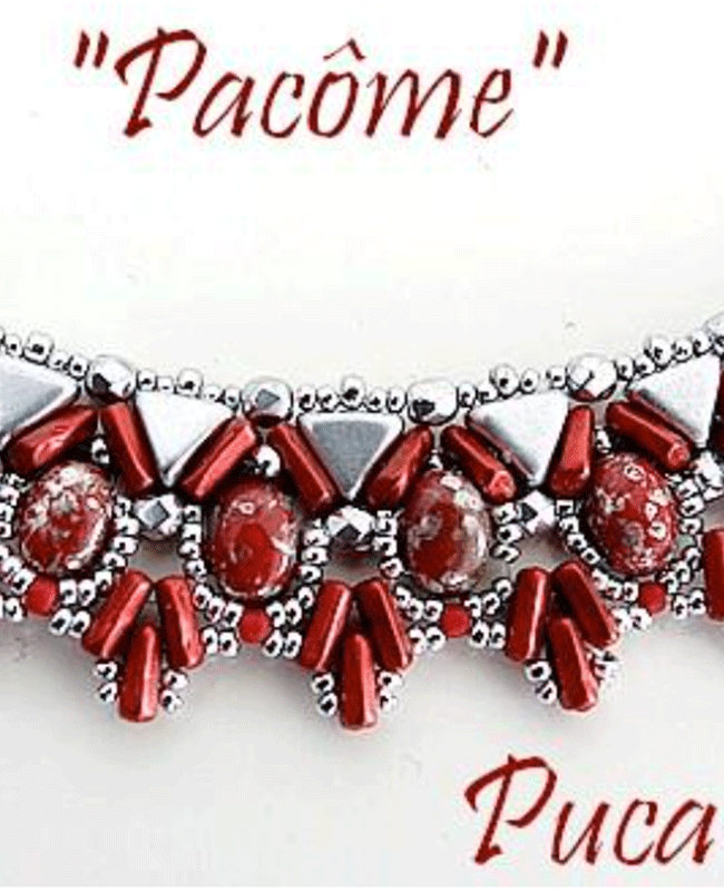 Pinterest - Collana di perle di vetro Pacome Piros Puca