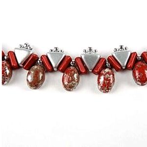 step 8 - Collana di perle di vetro Pacome Piros Puca