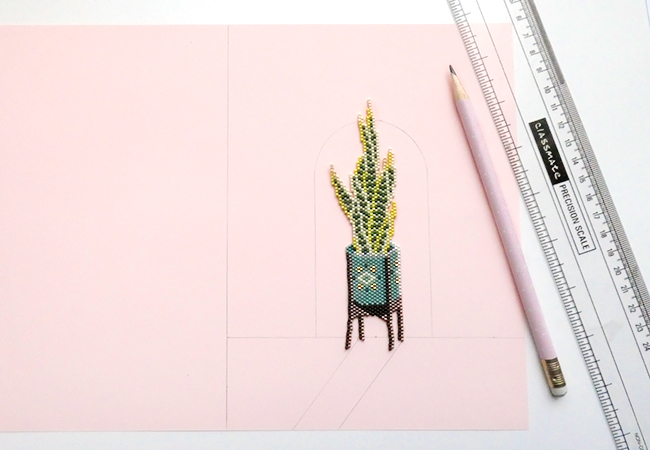 creare uno sfondo decorativo per tessere le perle