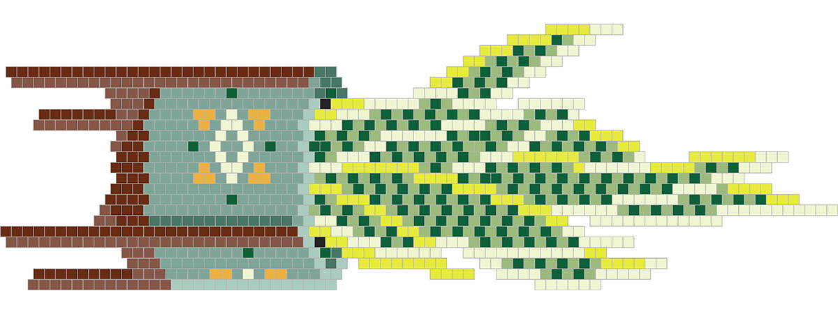 Miyuki tessitura a griglia pianta in vaso Sansevieria