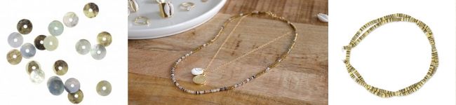 heishi coquillage et nacre