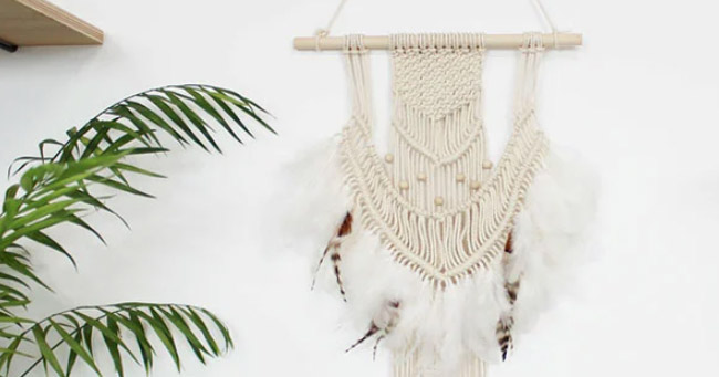 suspension murale macramé