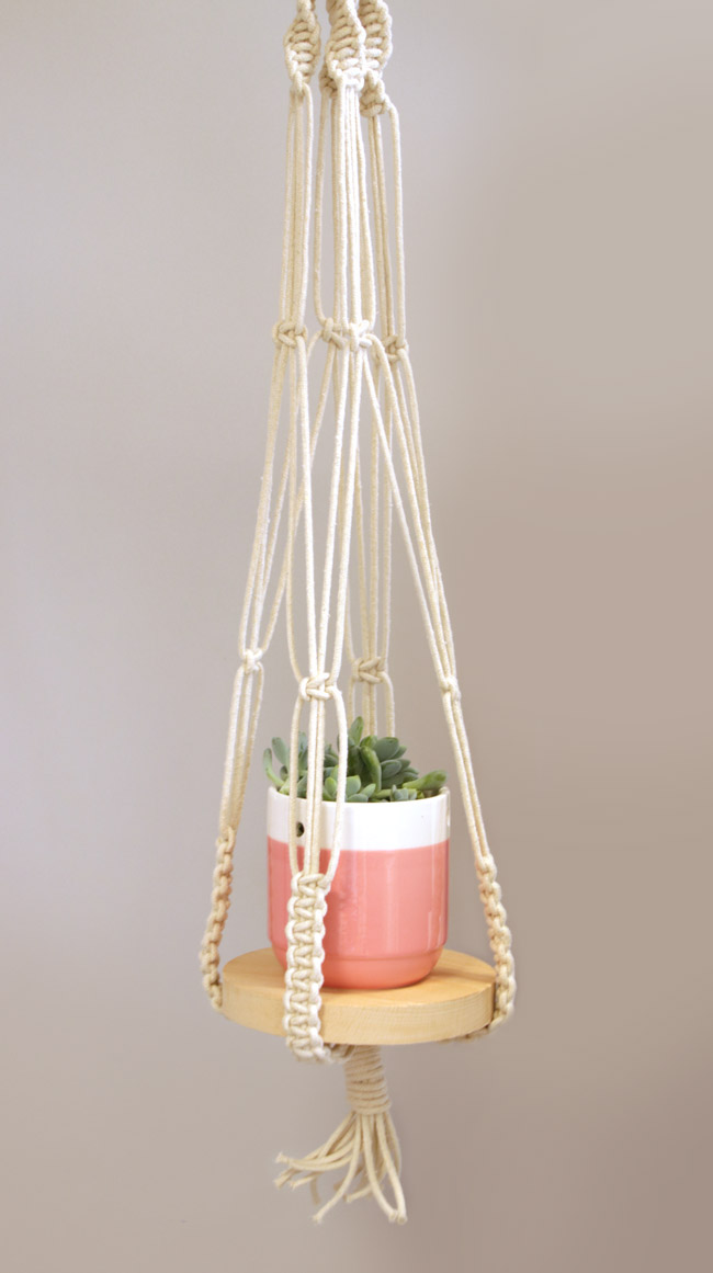 Supporto macramé Rope fai-da-te per vaso di fiori pinterest