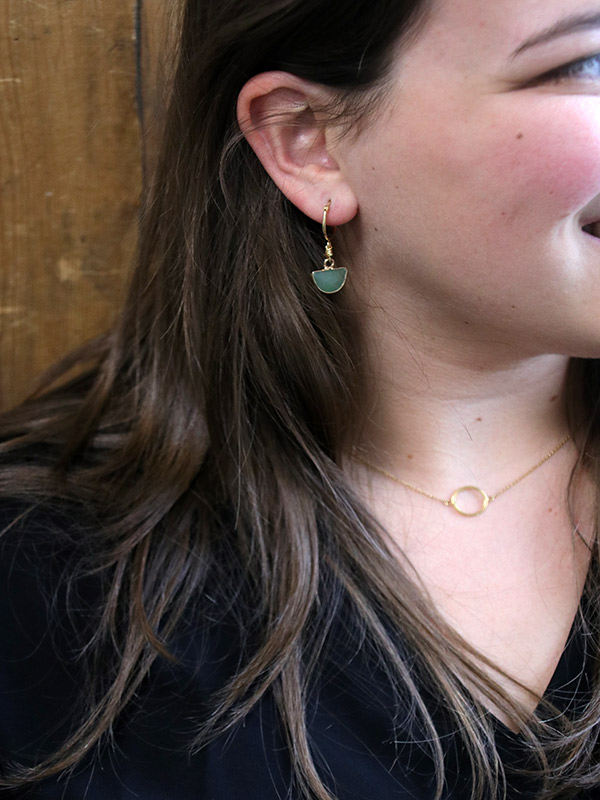 Schema Orecchini verdi e oro