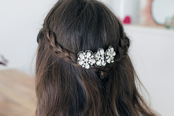 cristalli swaroski pettine da sposa argento